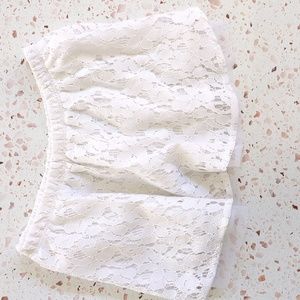 Healthtex | White Lace Skirt with Tulle Border | 3T
